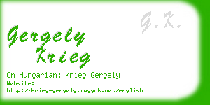 gergely krieg business card